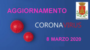 CORONAVIRUS: AGGIORNAMENTO DEL 08 MARZO 2020