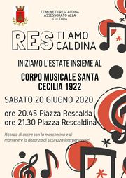 INIZIAMO L'ESTATE INSIEME AL CORPO MUSICALE SANTA CECILIA 1922