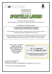 SPORTELLO  LAVORO - CICLO DI FORMAZIONE DI 5 INCONTRI - GENNAIO/FEBBRAIO 2024